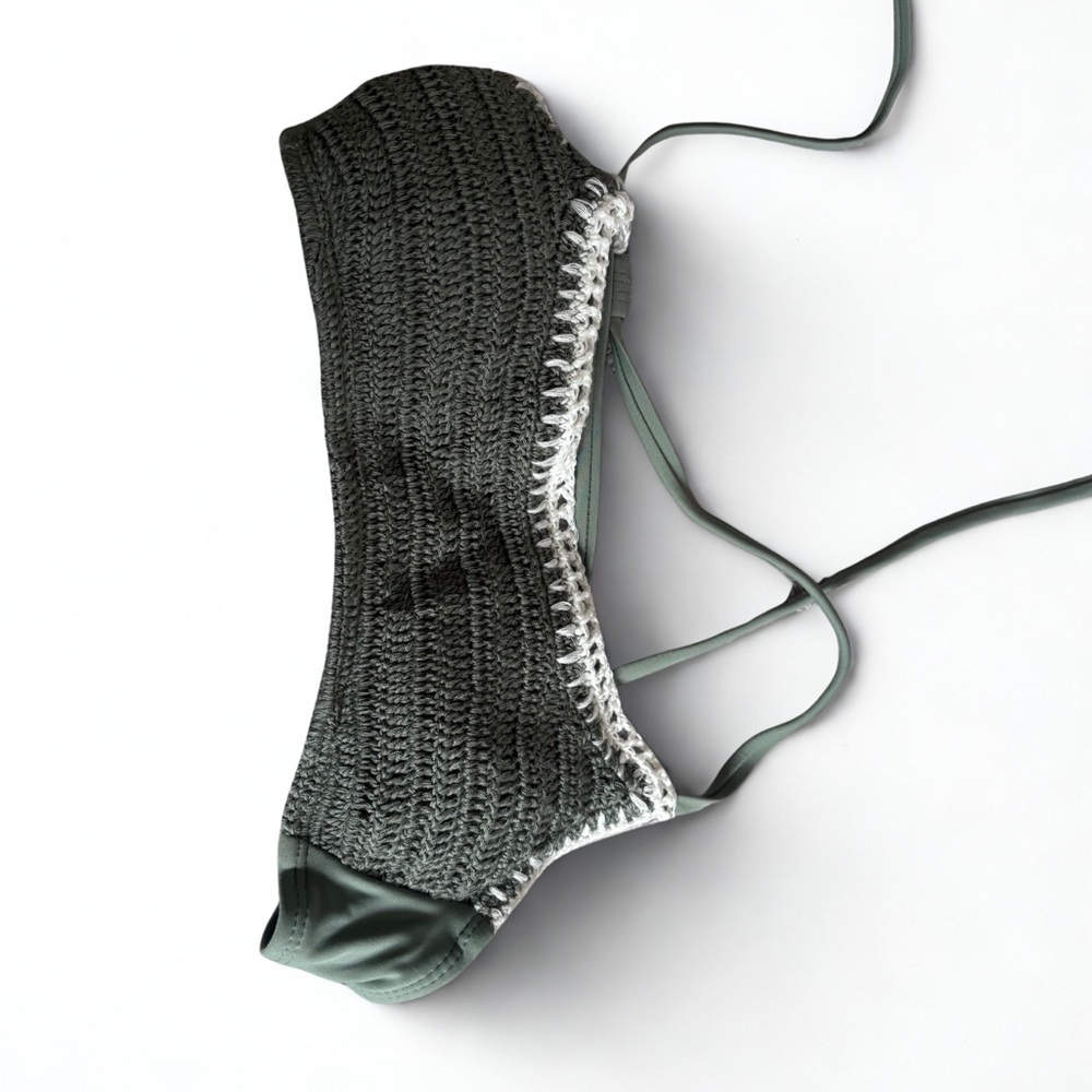 Xhilaration Olive Crochet Bikini Top